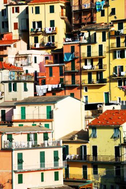günbatımı ışığı manarola, cinque terre, İtalya