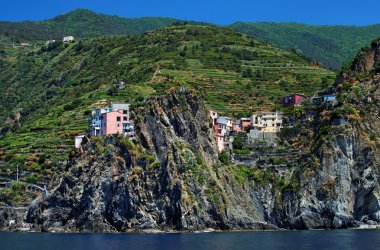 Cinque terre ligurian kıyısında, İtalya, Avrupa