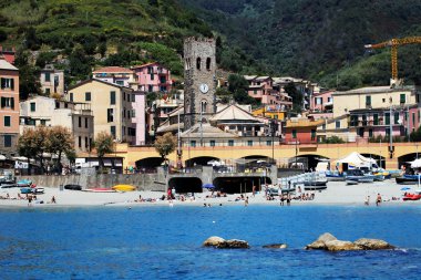 Cinque terre ligurian kıyısında, İtalya, Avrupa