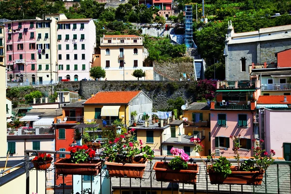 Riomaggiore village, Cinque Terre, Italië — Stockfoto
