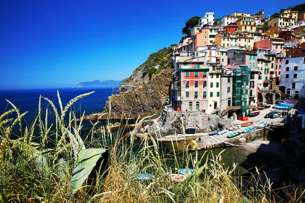 意大利Cinque Terre Riomaggiore村 — 图库照片