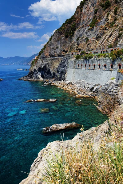 Via del Amore na costa liguriana, Cinque Terre, Itália — Fotografia de Stock