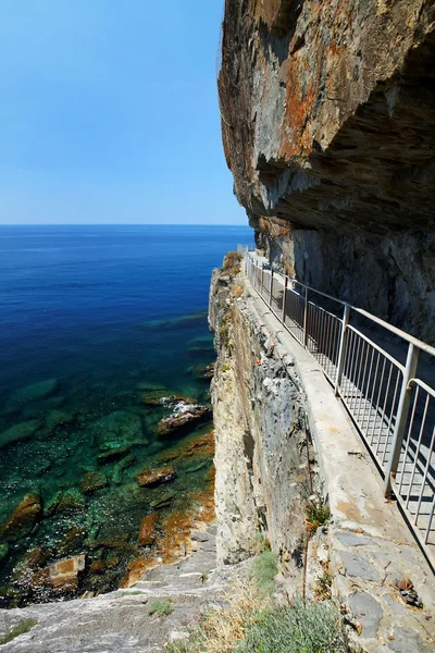 Via del Amore na costa liguriana, Cinque Terre, Itália — Fotografia de Stock