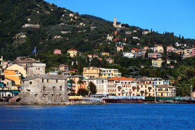 Rapalo resort ligurian kıyısında, İtalya, Avrupa