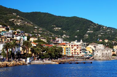 Rapalo resort ligurian kıyısında, İtalya, Avrupa