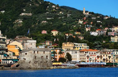 Rapalo resort ligurian kıyısında, İtalya, Avrupa