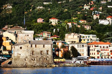Rapalo resort ligurian kıyısında, İtalya, Avrupa