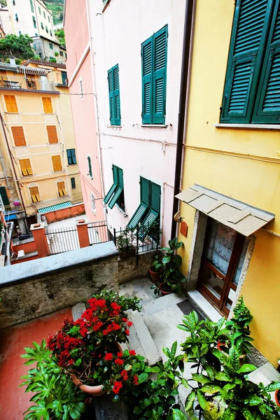 Riomaggiore Köyü, Cinque Terre, İtalya — Stok fotoğraf