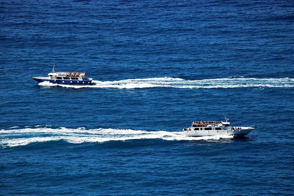 Boats on the Ligurian Sea, Italy, Europe — Stock Photo, Image