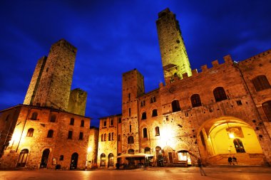 San Gimignano Ortaçağ Köyü, İtalya, Avrupa