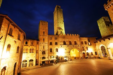 San Gimignano Ortaçağ Köyü, İtalya, Avrupa