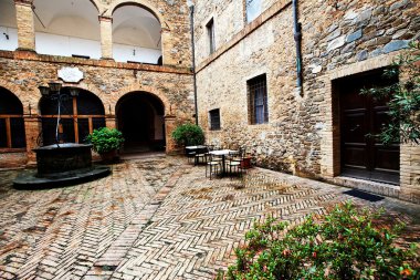 mimari detay montalcino, Toskana, İtalya
