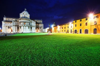 Piazza dei miracoli, Bazilika ve leaning tower, pisa, İtalya