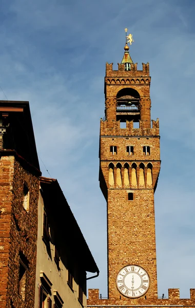 Architectonisch detail van palazzo vecchio, florence, Toscane, Italië — Stockfoto