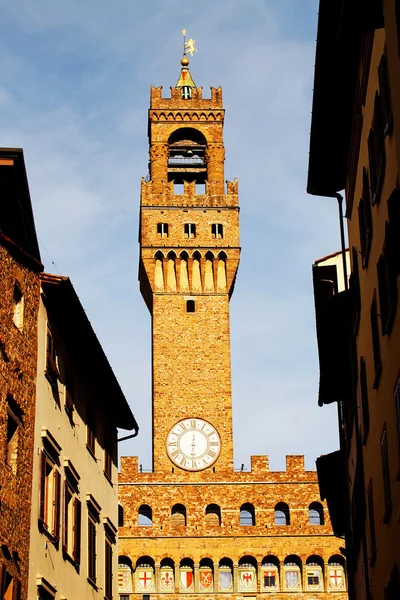 Αρχιτεκτονική λεπτομέρεια του palazzo vecchio, Φλωρεντία, Τοσκάνη, Ιταλία — Φωτογραφία Αρχείου