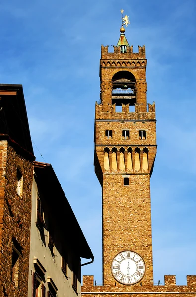 Αρχιτεκτονική λεπτομέρεια του palazzo vecchio, Φλωρεντία, Τοσκάνη, Ιταλία — Φωτογραφία Αρχείου