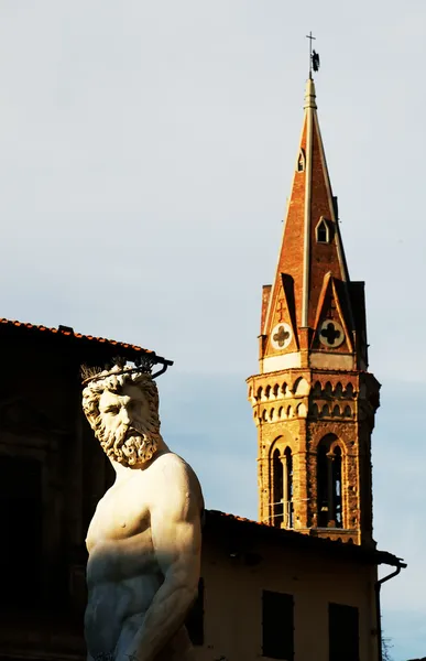 Architectonisch detail van palazzo vecchio, florence, Toscane, Italië — Stockfoto