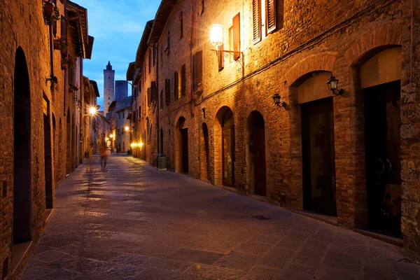 San Gimignano Ortaçağ Köyü, İtalya, Avrupa — Stok fotoğraf