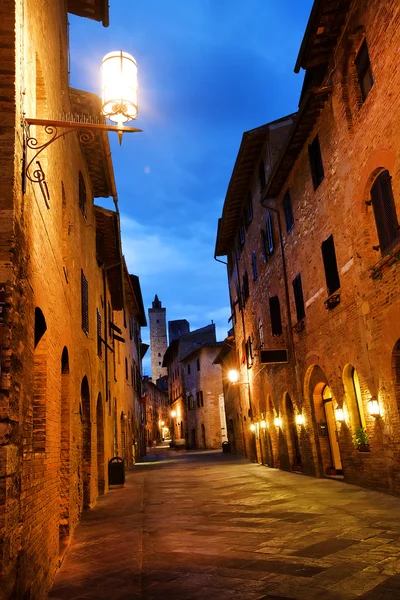 San Gimignano Ortaçağ Köyü, İtalya, Avrupa — Stok fotoğraf