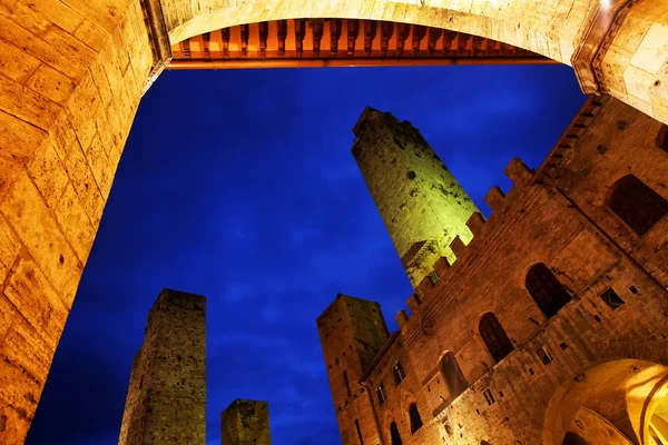 San Gimignano Medieval Village, Itália, Europa — Fotografia de Stock