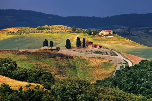 Szenische Ansicht der typischen Landschaft der Toskana, Italien — Stockfoto