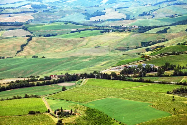 Vista panorámica del paisaje típico de la Toscana, Italia — Foto de Stock