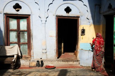 eski delhi, Hindistan, Asya'nın sokak sahnesi