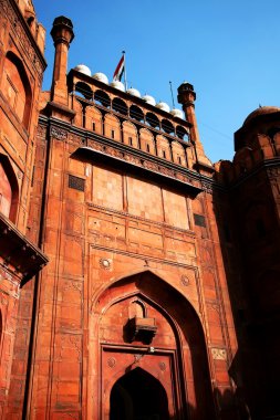 Delhi, Hindistan lal qila - kırmızı kale mimari detay