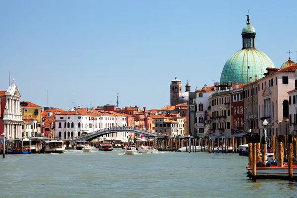 Coucher de soleil sur Grand Canal, Venise, Italie — Photo
