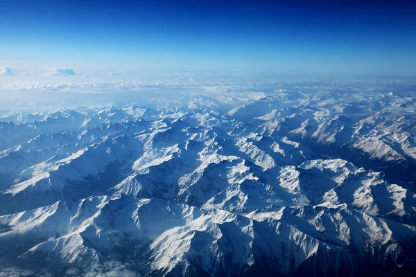 Austrian alps seen from the plane — Stock Photo, Image