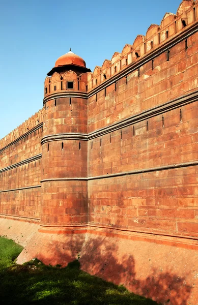 Detalhe arquitetônico de Lal Qila - Forte Vermelho em Delhi, Índia — Fotografia de Stock