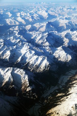 Avusturya Alplerinde uçaktan gördüm