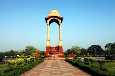 Hindistan kapı, yeni delhi yakınlarında gölgelik