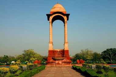 Hindistan kapı, yeni delhi yakınlarında gölgelik