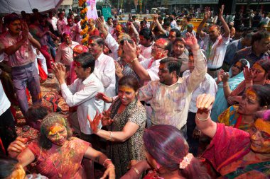 holi festival üzerinde boya kaplı