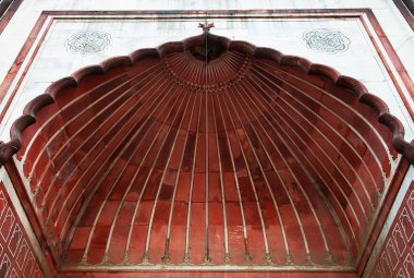 mimari detay jama masjid Camisi, eski delhi, Hindistan.