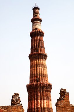 soyut mimari detay qutub (Şah) minar, yeni delhi, Hindistan