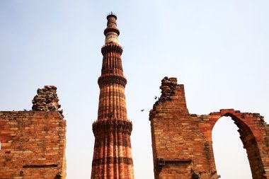 soyut mimari detay qutub (Şah) minar, yeni delhi, Hindistan