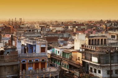 Yeni delhi, Hindistan, Asya'nın havadan görünümü