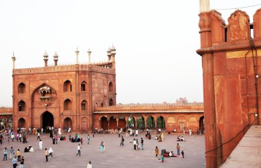 mimari detay jama masjid Camisi, eski delhi, Hindistan