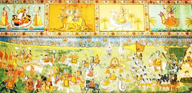 jodhpur, rajasthan mehrangarh kale renkli rajput Hint duvar boyama