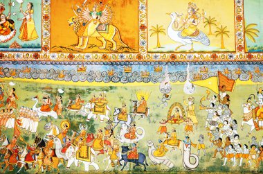 jodhpur, rajasthan mehrangarh kale renkli rajput Hint duvar boyama