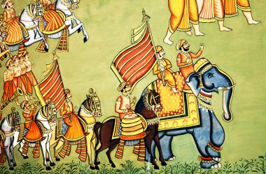 jodhpur, rajasthan mehrangarh kale renkli rajput Hint duvar boyama