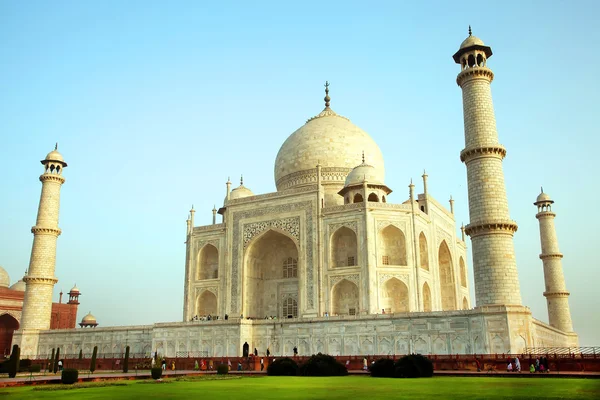 Marbre blanc Taj Mahal en Inde, Agra, Uttar Pradesh — Photo