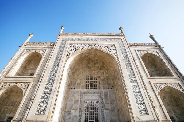 Marbre blanc Taj Mahal en Inde, Agra, Uttar Pradesh — Photo