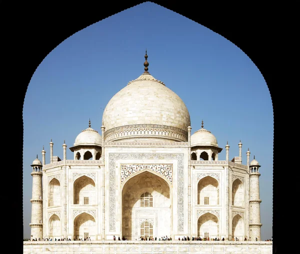 Marbre blanc Taj Mahal en Inde, Agra, Uttar Pradesh — Photo