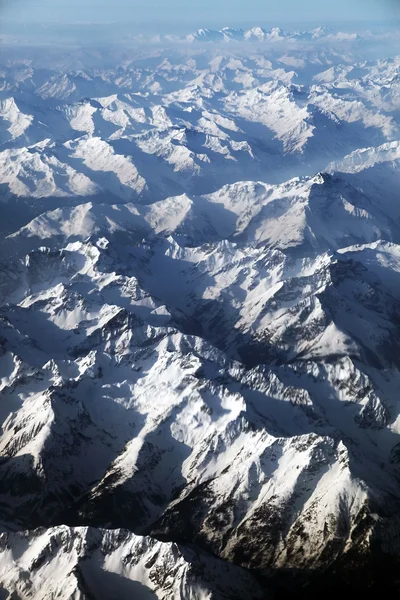 Austrian alps seen from the plane — Stock Photo, Image