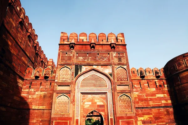 Röda fortet i Agra red, en UNESCO: s världsarvslista — Stockfoto