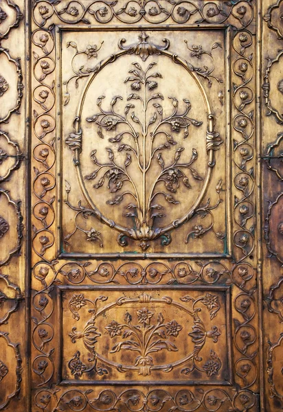 Detalhe arquitetônico de Lal Qila - Forte Vermelho em Delhi, Índia — Fotografia de Stock