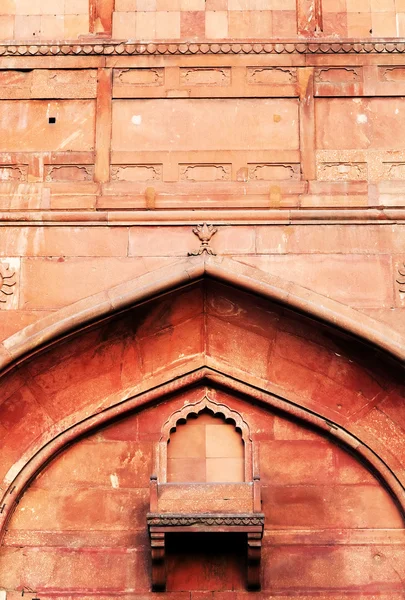 Detalle arquitectónico de Lal Qila - Fuerte Rojo en Delhi, India —  Fotos de Stock